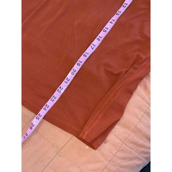 Eileen Fisher Womens XL Rust Silk Sleeveless Tank Top Scoop Neck Casual Wear Lig - Picture 6 of 8